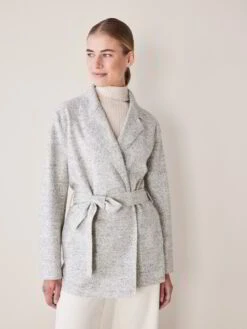 Jacke-Bindegürtel, 04 Grau Melange, 38 11 Jacke-Bindegürtel, 04 Grau Melange, 38 -Grüne Erde 845403 jacke grau melange frei 03 retusche