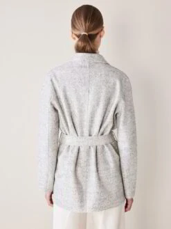 Jacke-Bindegürtel, 04 Grau Melange, 38 12 Jacke-Bindegürtel, 04 Grau Melange, 38 -Grüne Erde 845403 jacke grau melange frei 04 retusche