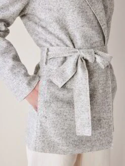 Jacke-Bindegürtel, 04 Grau Melange, 38 14 Jacke-Bindegürtel, 04 Grau Melange, 38 -Grüne Erde 845403 jacke grau melange frei 06 retusche