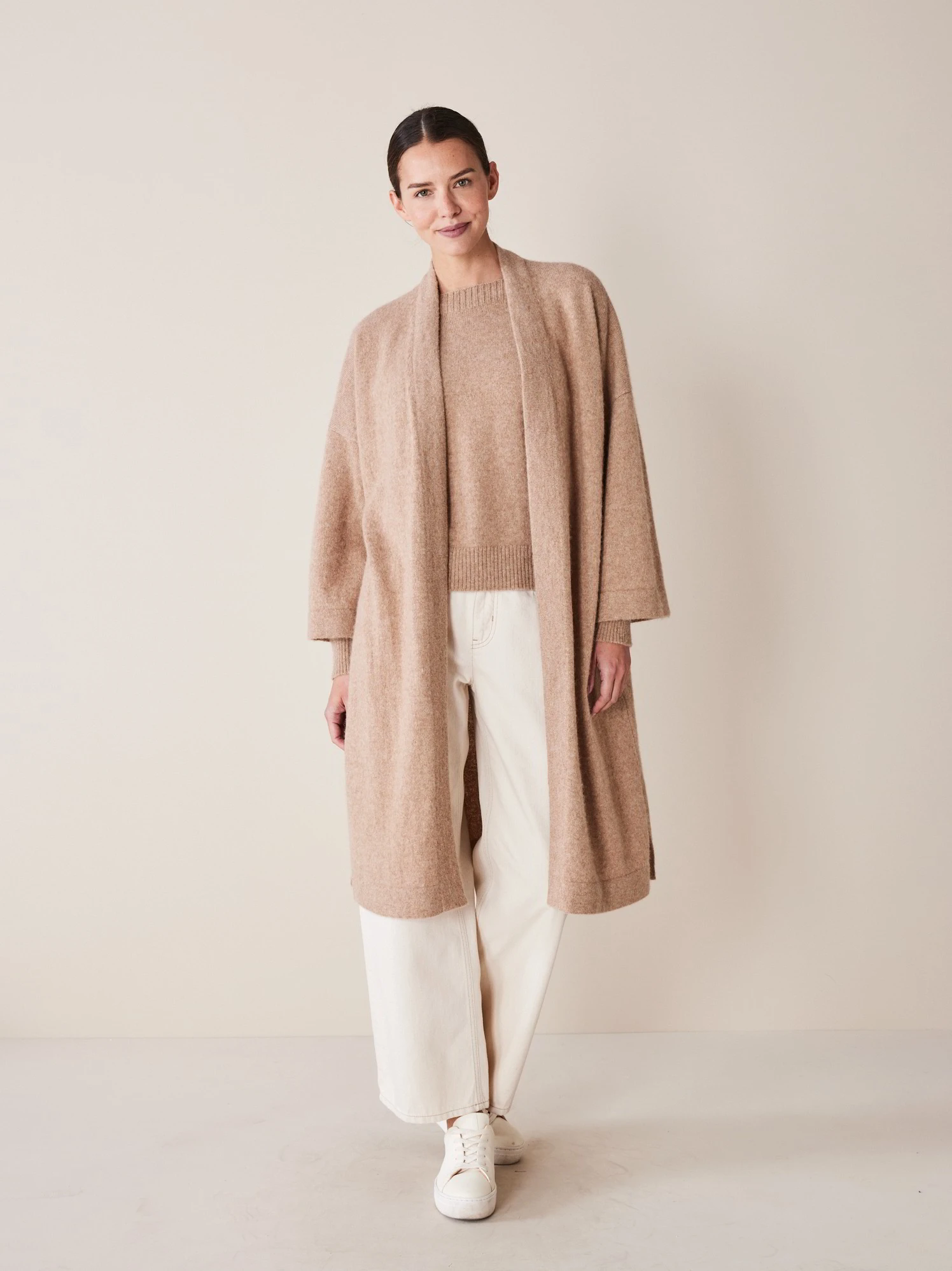 Strickjacke Kimono, 59 Dinkel, M 4 Strickjacke Kimono, 59 Dinkel, M – Bild 2