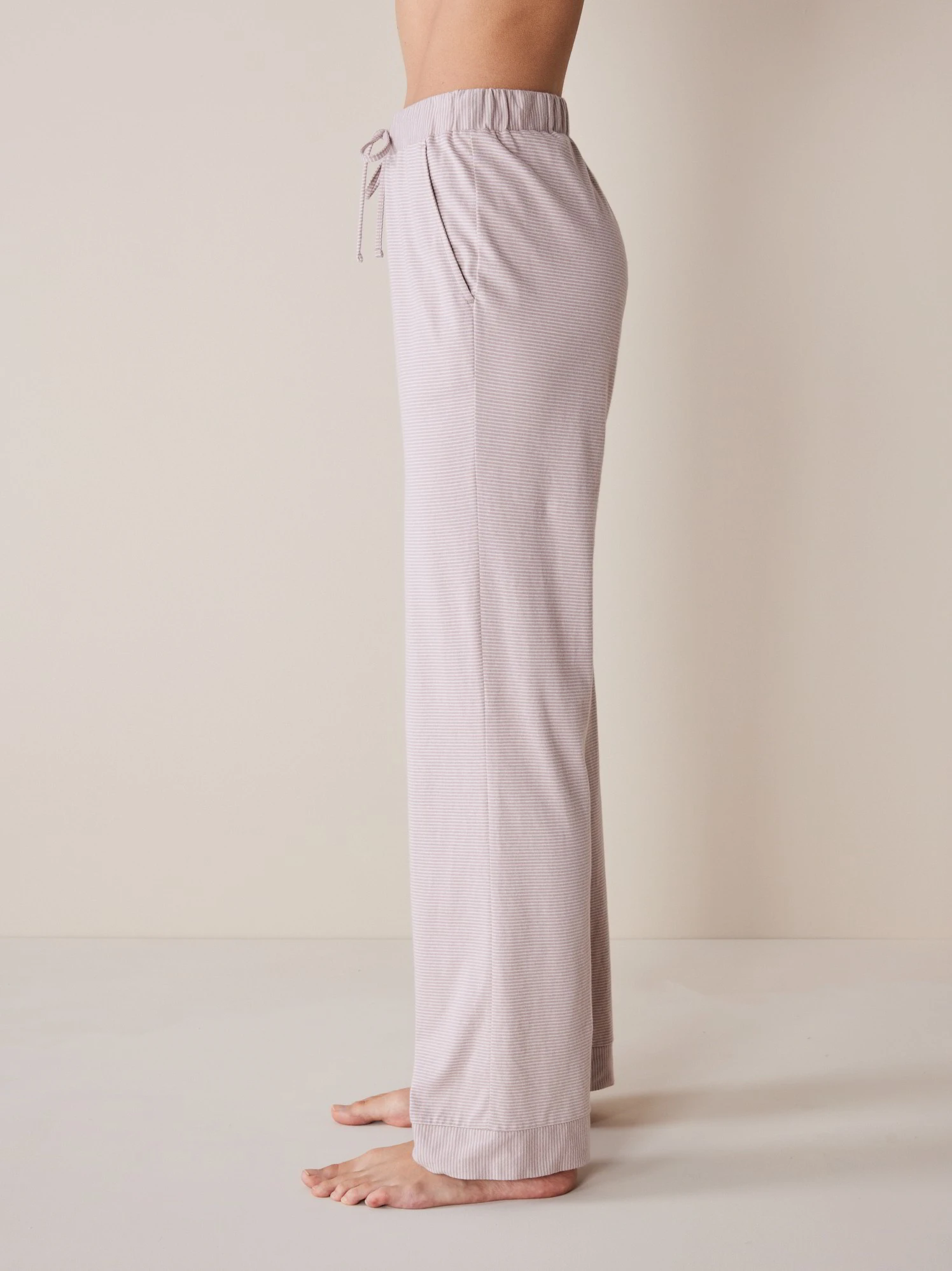 Pyjama-Hose, 74 Ringel Rose/rouge, S, GOTS 5 Pyjama-Hose, 74 Ringel Rose/rouge, S, GOTS – Bild 3