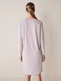 Nachthemd-Ringel, 74 Ringel Rose/rouge, S, GOTS -Grüne Erde 849702 nachthemd ringel rose emo 04