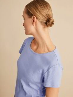 Shirt Mit Raffung, 100 % Bio Baumwolle, 32 Flieder, M -Grüne Erde 853557 shirt flieder frei 05