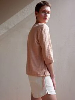 3/4 Arm Shirt Aus Baumwolljersey, 26 Apricot, S -Grüne Erde 853973 shirt apricot emo 03