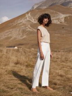 Hose Weites Bein, 100% Bio-Baumwolle, 12 Offwhite, 34, GOTS 20 Hose Weites Bein, 100% Bio-Baumwolle, 12 Offwhite, 34, GOTS -Grüne Erde 854076 854453 hose offwhite shirt safari weiss emo