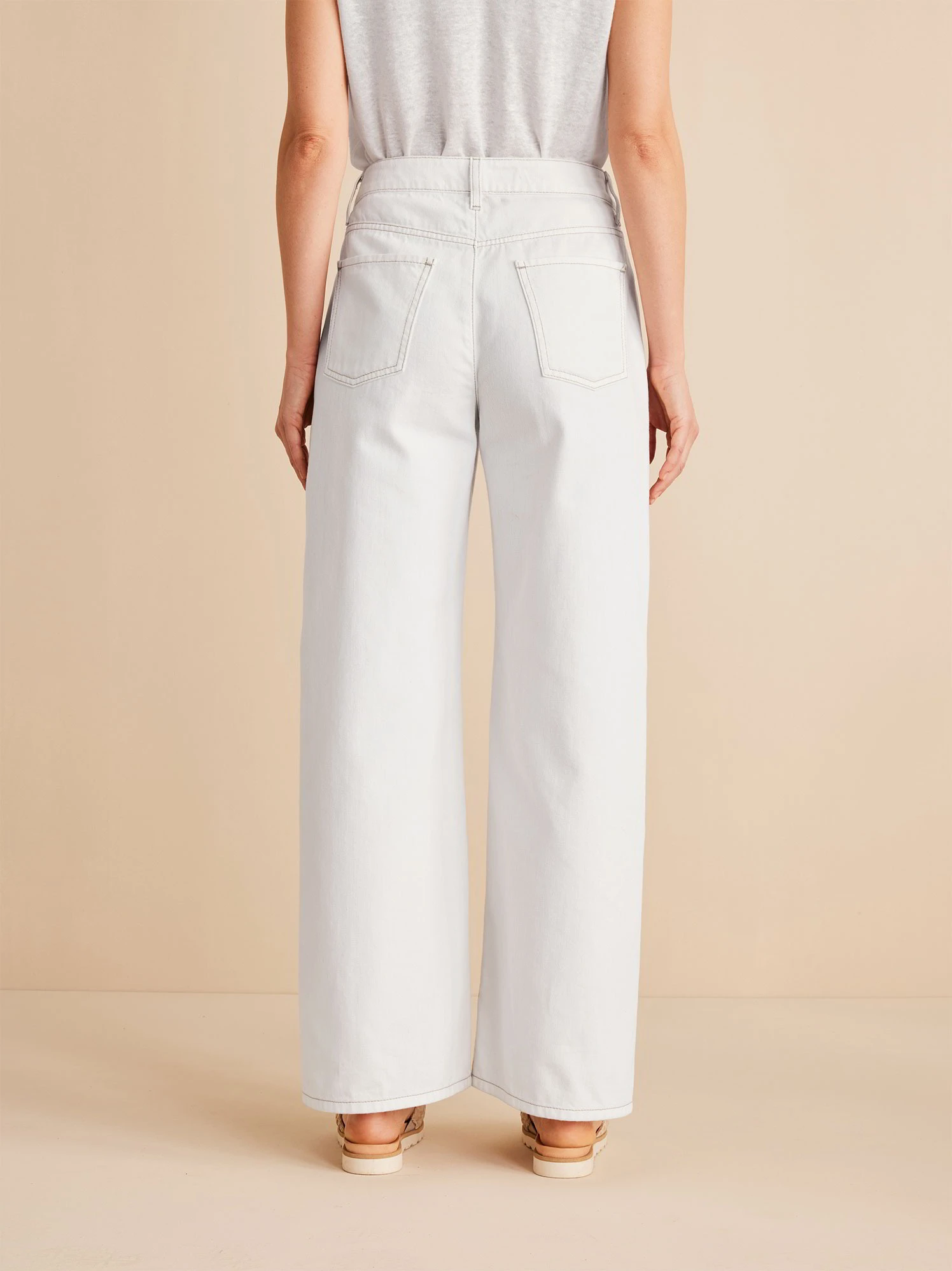 Hose Weites Bein, 100% Bio-Baumwolle, 12 Offwhite, 34, GOTS 6 Hose Weites Bein, 100% Bio-Baumwolle, 12 Offwhite, 34, GOTS – Bild 4