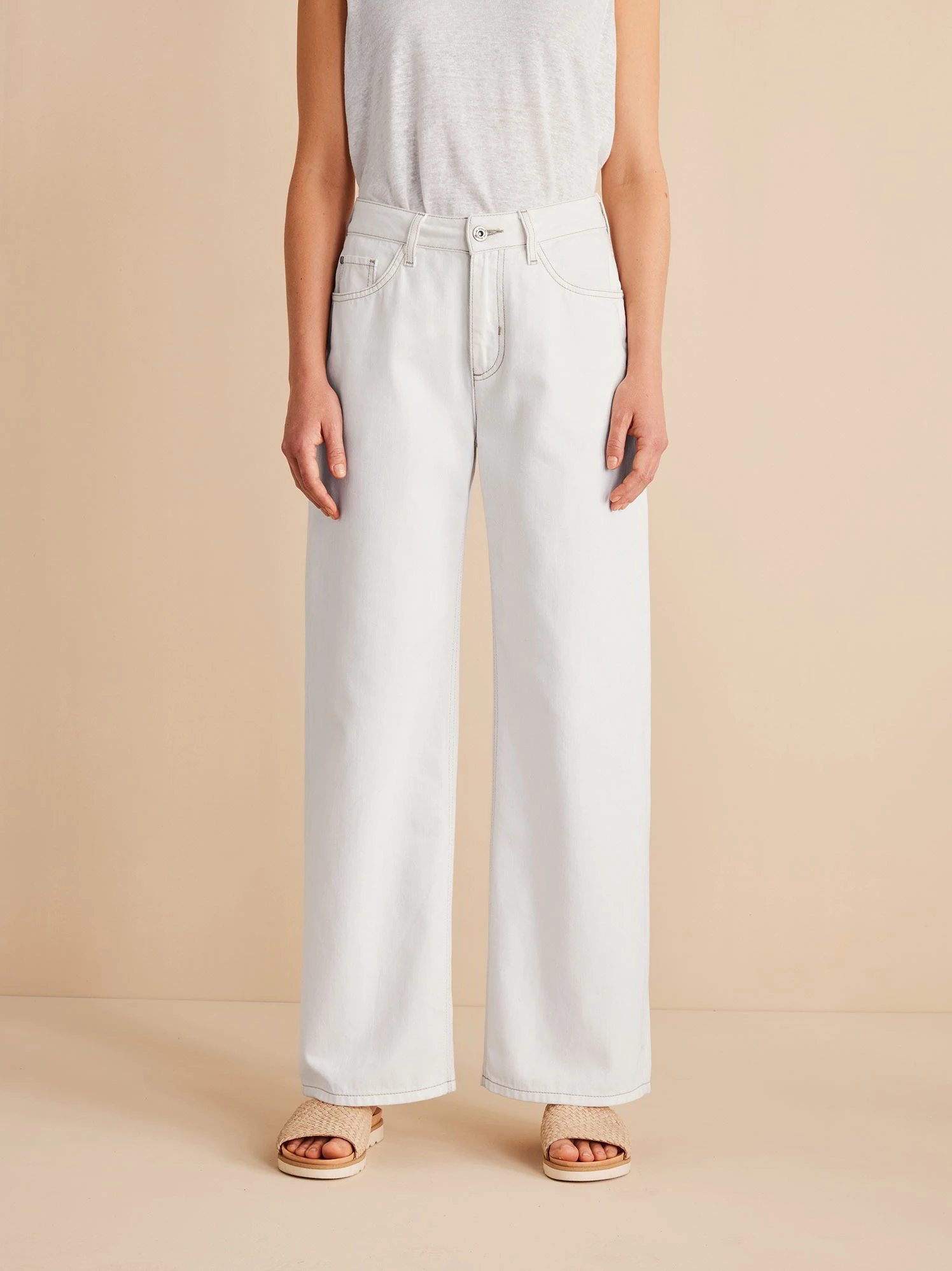 Hose Weites Bein, 100% Bio-Baumwolle, 12 Offwhite, 34, GOTS 4 Hose Weites Bein, 100% Bio-Baumwolle, 12 Offwhite, 34, GOTS – Bild 2