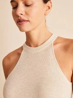 Stricktop, 100 % Bio-Baumwolle, 14 Natur Melange, S, GOTS -Grüne Erde 854315 stricktop melange emo 04