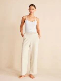 Hose Strick, 100 % Bio-Baumwolle, 14 Natur Melange, XL, GOTS