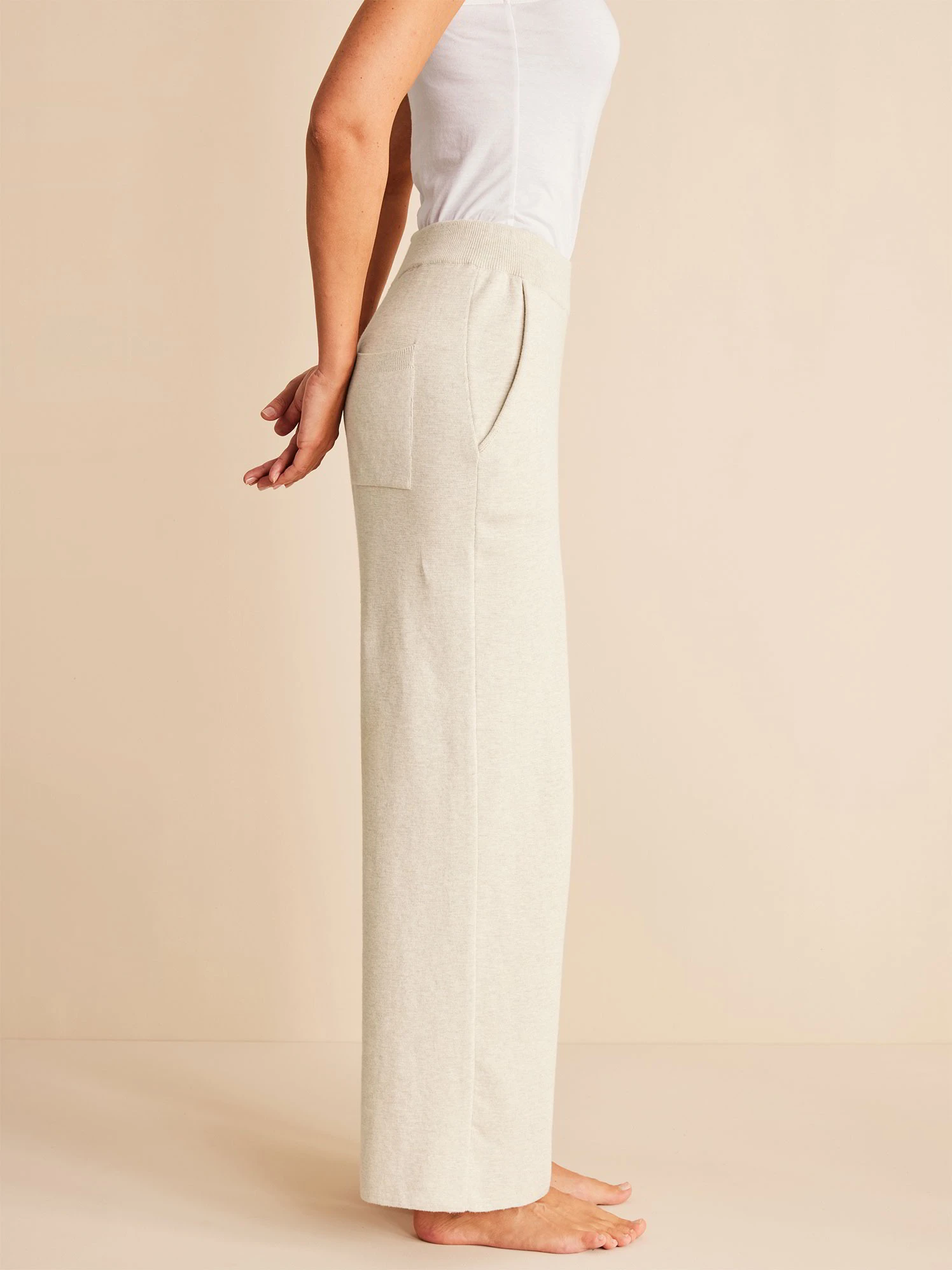 Hose Strick, 100 % Bio-Baumwolle, 14 Natur Melange, XL, GOTS 6 Hose Strick, 100 % Bio-Baumwolle, 14 Natur Melange, XL, GOTS – Bild 4