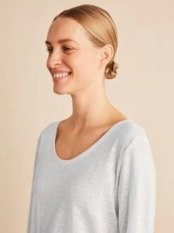 Langarmshirt Aus Bio-Leinen, 11 Weiss, 38 -Grüne Erde 854344 shirt langarm weiss emo 04