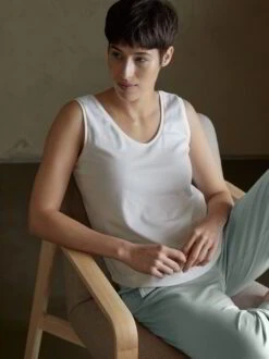 Jerseyhose Pima, 100 % Bio Baumwolle 42 Mint, XS -Grüne Erde 854575 849465 top weiss hose mint emo