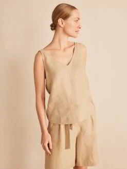 Top, 100 % Bio-Leinen, 19 Safari, 38, GOTS -Grüne Erde 854794 leinentop safari frei 04