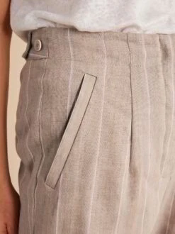 Hose Schmales Bein, Bio-Leinen-Wolle, 88 Leinen Streifen Dinkel, 38 14 Hose Schmales Bein, Bio-Leinen-Wolle, 88 Leinen Streifen Dinkel, 38 -Grüne Erde 854853 hose dinkel frei 03