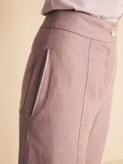 Hose, 100 % Bio-Leinen, 25 Mauve, 36 -Grüne Erde 854885 hose mauve frei 03