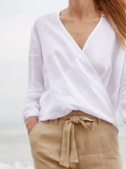 Shorts, 100 % Bio-Leinen, 19 Safari, 42, GOTS 23 Shorts, 100 % Bio-Leinen, 19 Safari, 42, GOTS -Grüne Erde 854953 bluse weiss emo