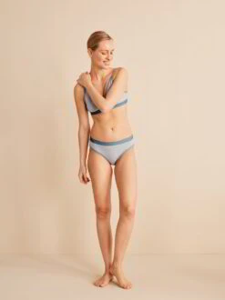 Slip Mit Kontrastbund, 100 % Bio Baumwolle, 04 Grau Melange, S