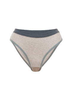 Slip Mit Kontrastbund, 100 % Bio Baumwolle, 04 Grau Melange, S -Grüne Erde 855141 slip grau melange frei 01