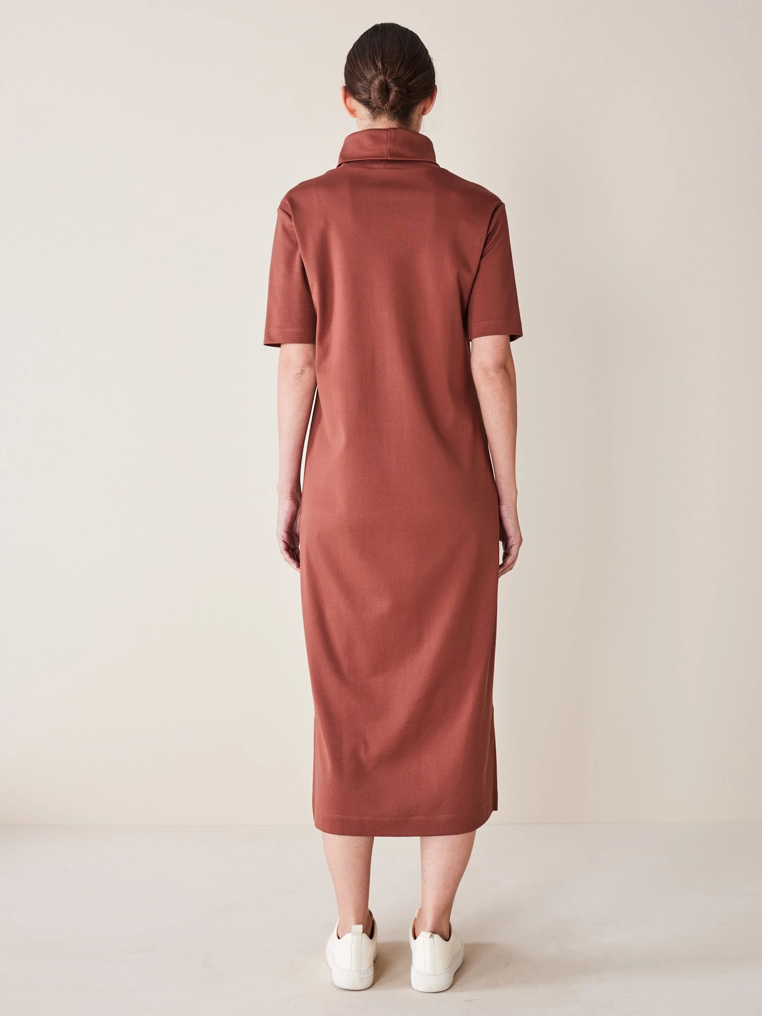 Kleid, 100 % Bio Baumwolle, 26 Maroni, 38, GOTS 5 Kleid, 100 % Bio Baumwolle, 26 Maroni, 38, GOTS – Bild 3