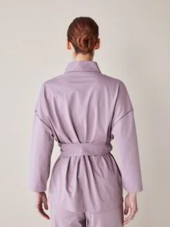 Morgenjacke Aus Baumwolljersey, 91 Fliedergrau, S, GOTS -Grüne Erde 855300 kimono morgenmantel fliedergrau emo 04