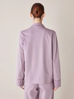 Schlafshirt Aus Bio Baumwolle, 91 Fliedergrau, S, GOTS -Grüne Erde 855309 pyjamashirt fliedergrau frei 03