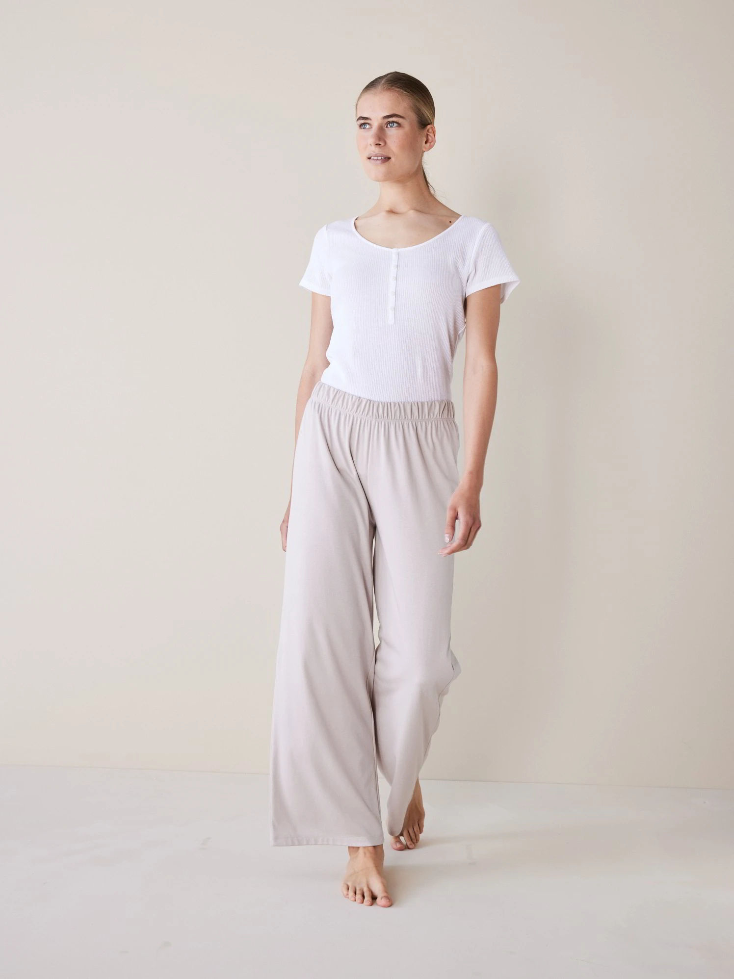 Schlafhose, 100 % Bio Baumwolle, 95 Opal, S, GOTS 4 Schlafhose, 100 % Bio Baumwolle, 95 Opal, S, GOTS – Bild 2