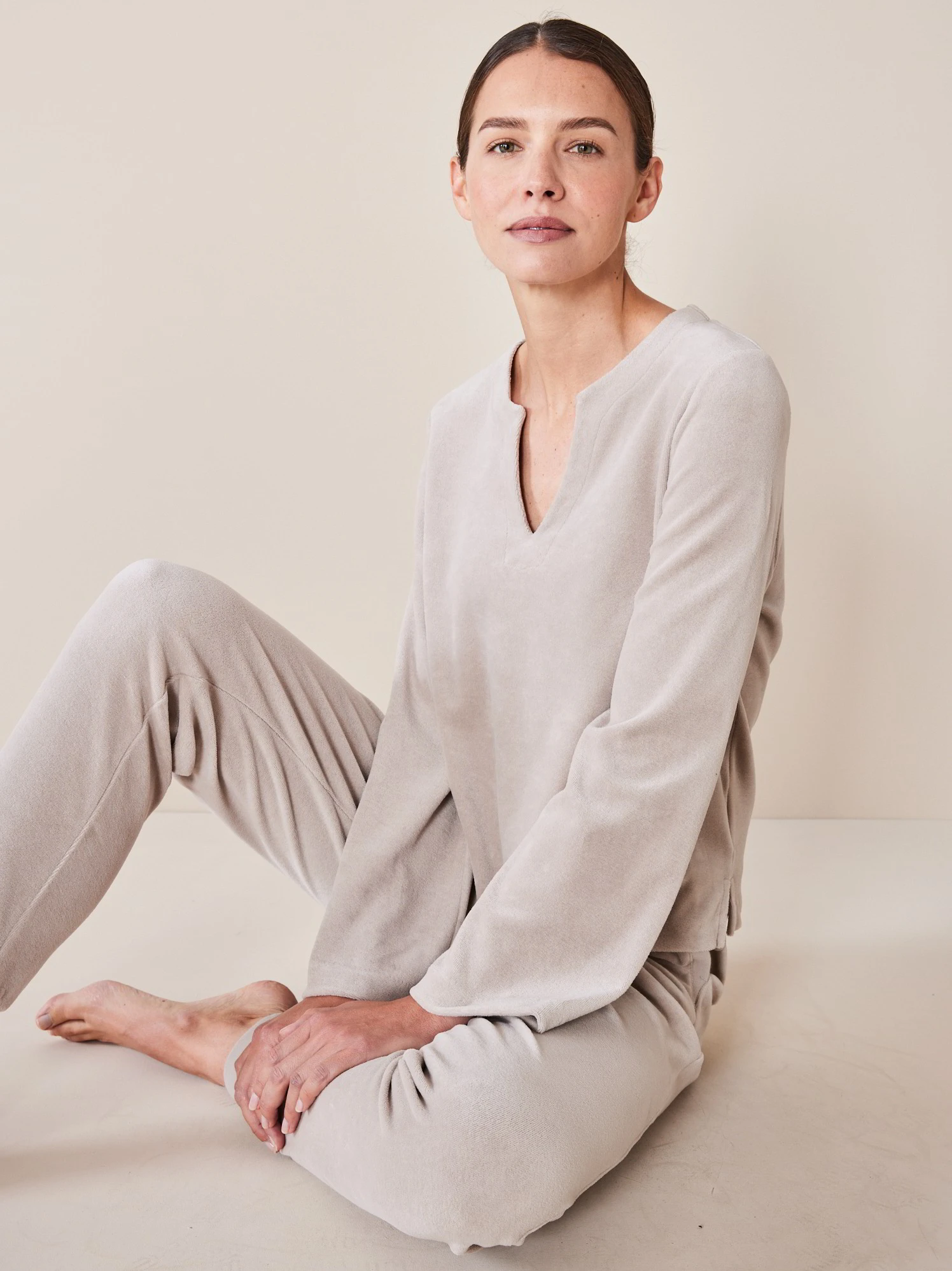 Shirt Langarm, 100 % Bio Baumwolle, 09 Sand, XS, GOTS 5 Shirt Langarm, 100 % Bio Baumwolle, 09 Sand, XS, GOTS – Bild 3