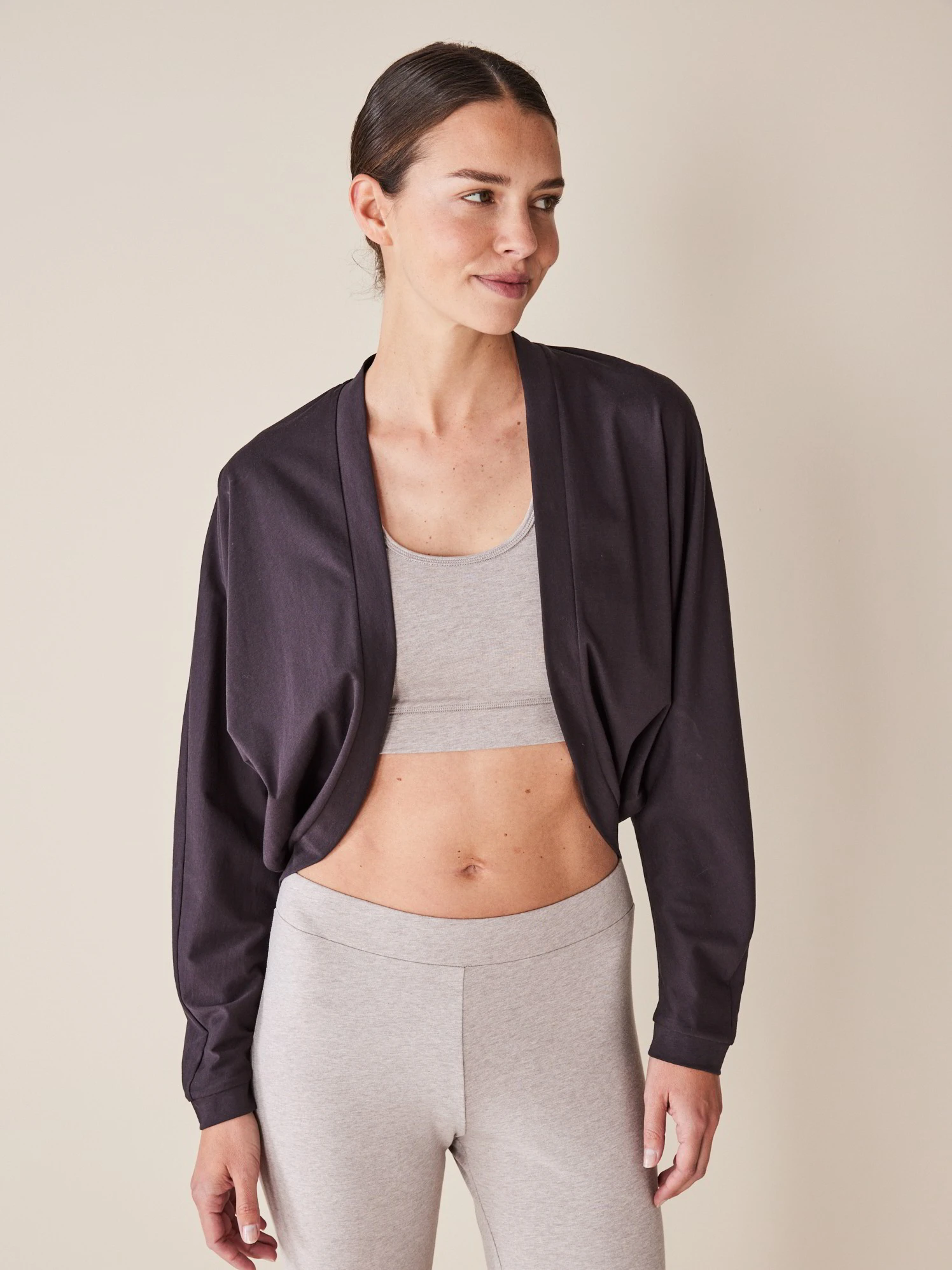 Bolero, 100 % Bio Baumwolle, 03 Graphit, XL, GOTS 3 Bolero, 100 % Bio Baumwolle, 03 Graphit, XL, GOTS