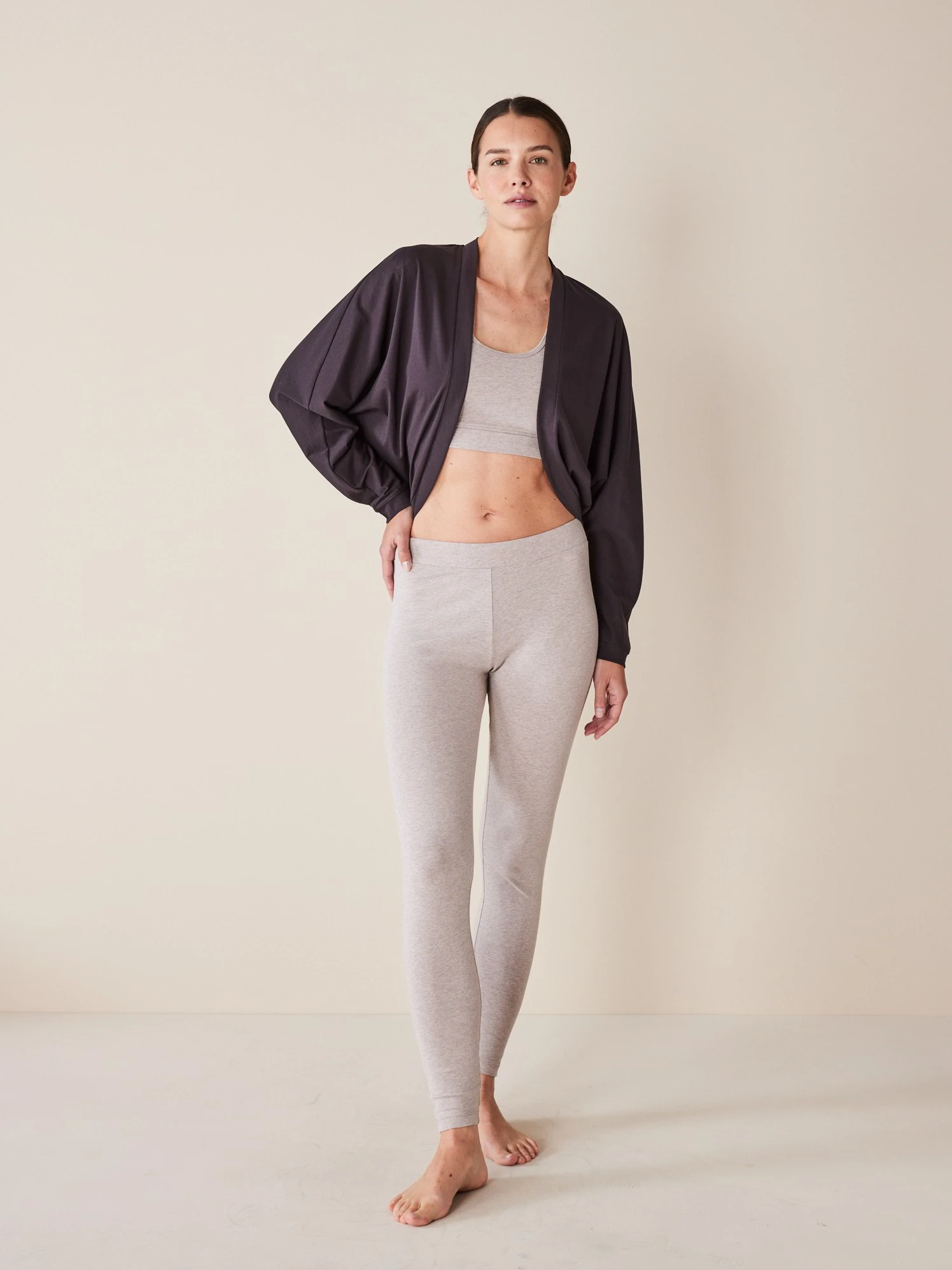 Bolero, 100 % Bio Baumwolle, 03 Graphit, XL, GOTS 5 Bolero, 100 % Bio Baumwolle, 03 Graphit, XL, GOTS – Bild 3