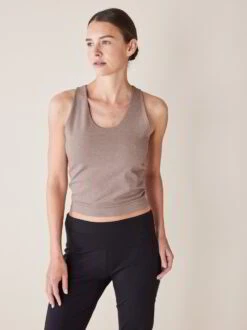 Top, 97 % Bio Baumwolle, 3 % Elasthan, 62 Walnuss Melange, 44, GOTS