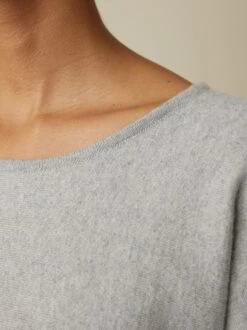 Pullover Aus Bio-Baumwolle/Wolle, 04 Grau Melange, S -Grüne Erde 855867 04 hw23 026 detail 01