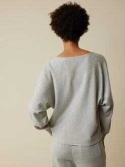 Pullover Aus Bio-Baumwolle/Wolle, 04 Grau Melange, S -Grüne Erde 855867 04 hw23 043 emo 04