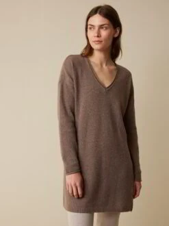 Pullover Aus Bio Baumwolle/Wolle, 62 Walnuss Melange, S -Grüne Erde 855878 64 hw23 018 emo 02