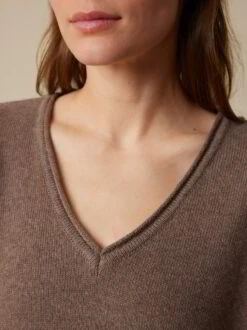 Pullover Aus Bio Baumwolle/Wolle, 62 Walnuss Melange, S -Grüne Erde 855878 64 hw23 030 detail 01