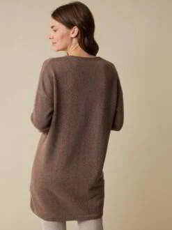 Pullover Aus Bio Baumwolle/Wolle, 62 Walnuss Melange, S -Grüne Erde 855878 64 hw23 048 emo 04