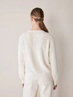 Pullover, 100 % Bio-Baumwolle, 12 Offwhite, XL, GOTS -Grüne Erde 855906 pullover offwhite frei 03