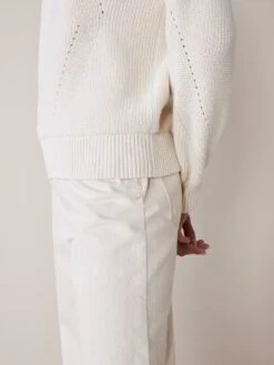 Pullover, 100 % Bio-Baumwolle, 12 Offwhite, XL, GOTS -Grüne Erde 855906 pullover offwhite frei 06