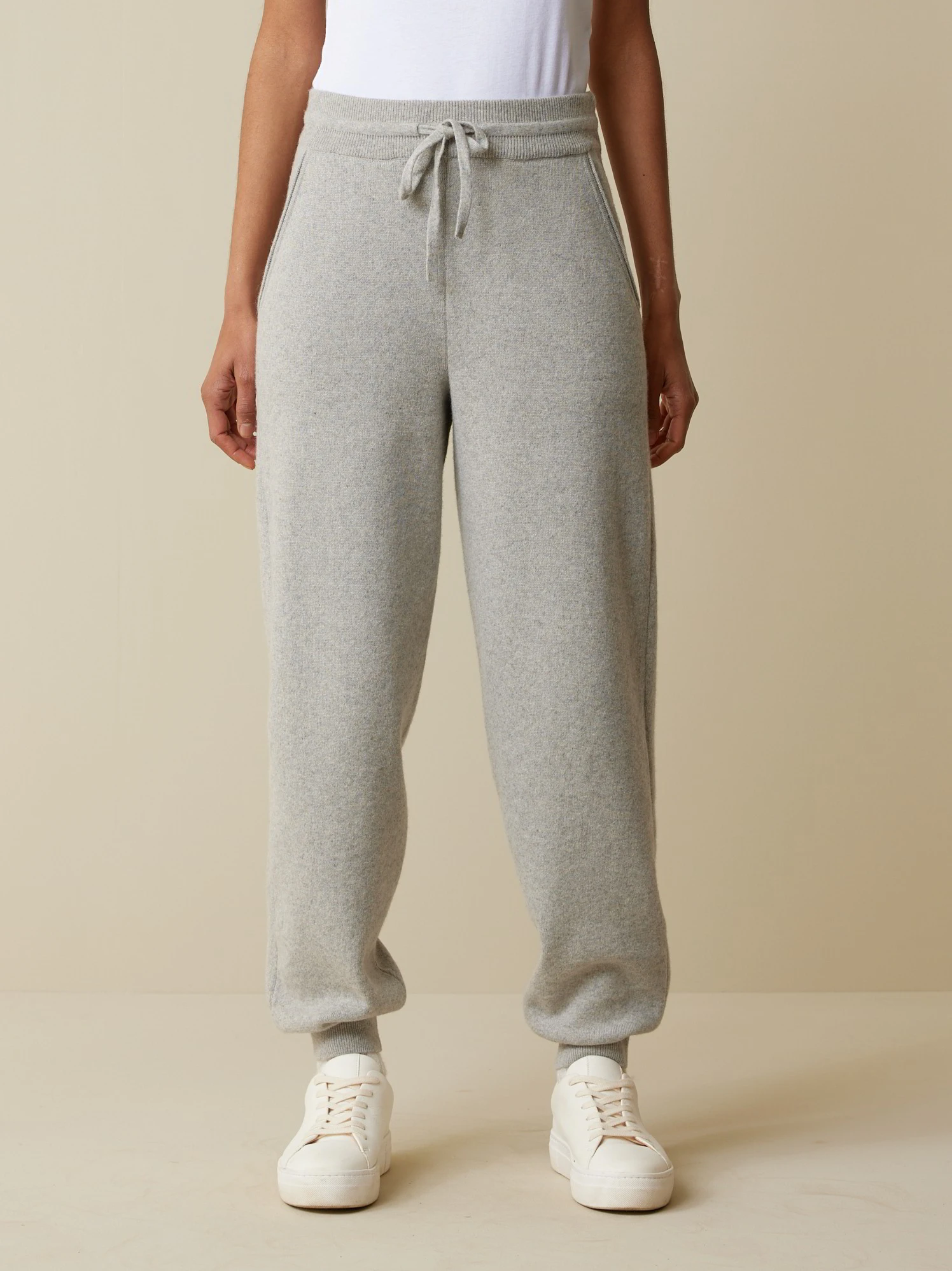 Hose-Strick, Bio-Baumwolle-Wolle, 04 Grau Melange, S 4 Hose-Strick, Bio-Baumwolle-Wolle, 04 Grau Melange, S – Bild 2