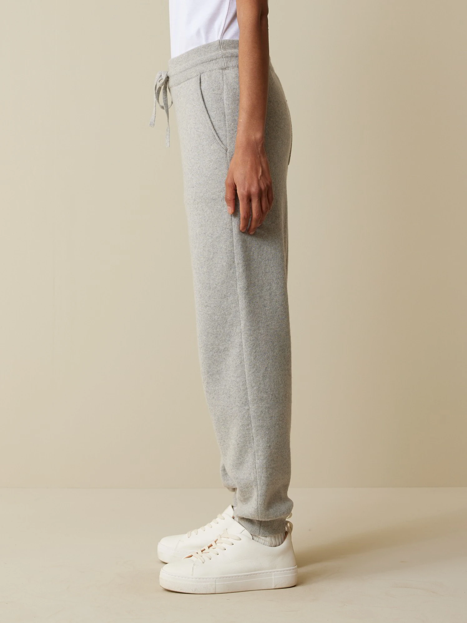 Hose-Strick, Bio-Baumwolle-Wolle, 04 Grau Melange, S 5 Hose-Strick, Bio-Baumwolle-Wolle, 04 Grau Melange, S – Bild 3