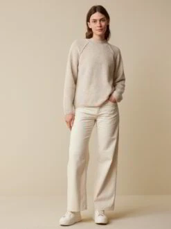 Pullover Aus Alpakawolle, 15 Stein Melange, S