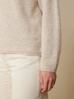 Pullover Aus Alpakawolle, 15 Stein Melange, S -Grüne Erde 855950 15 hw23 033 detail 02