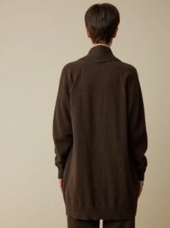 Strickjacke Überwurf, 100 % Yak, 67 Espresso, S -Grüne Erde 856004 67 858817 21 hw23 036 emo 03