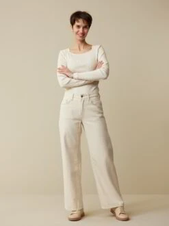 Hose Weites Bein, 100% Bio-Baumwolle, 13 Natur, 38, GOTS