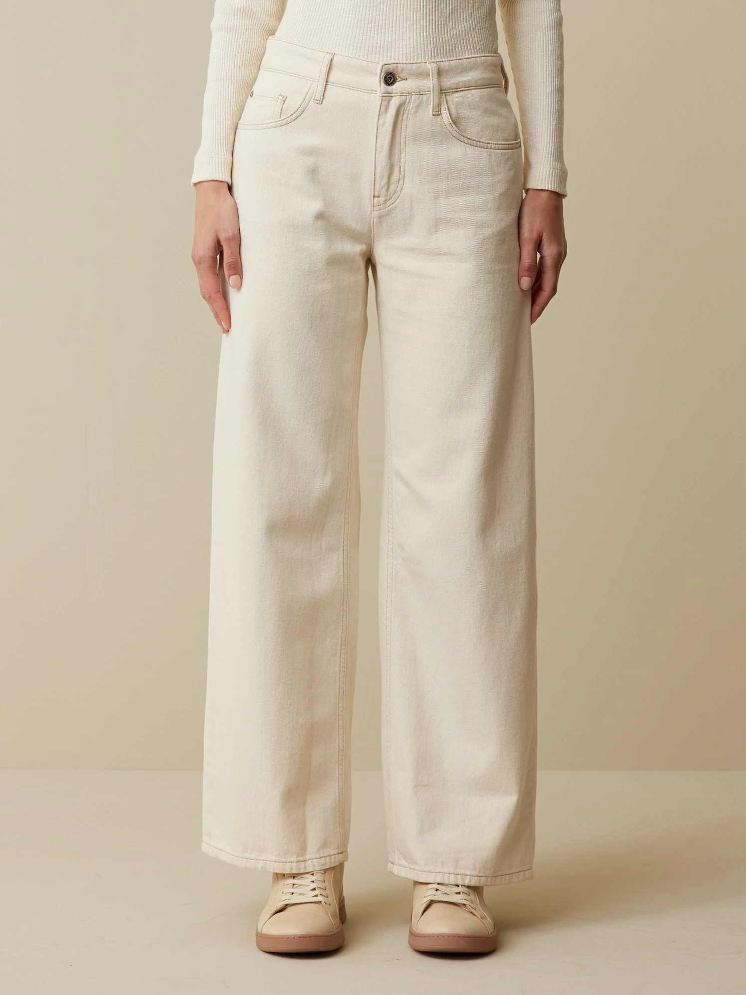 Hose Weites Bein, 100% Bio-Baumwolle, 13 Natur, 38, GOTS 4 Hose Weites Bein, 100% Bio-Baumwolle, 13 Natur, 38, GOTS – Bild 2