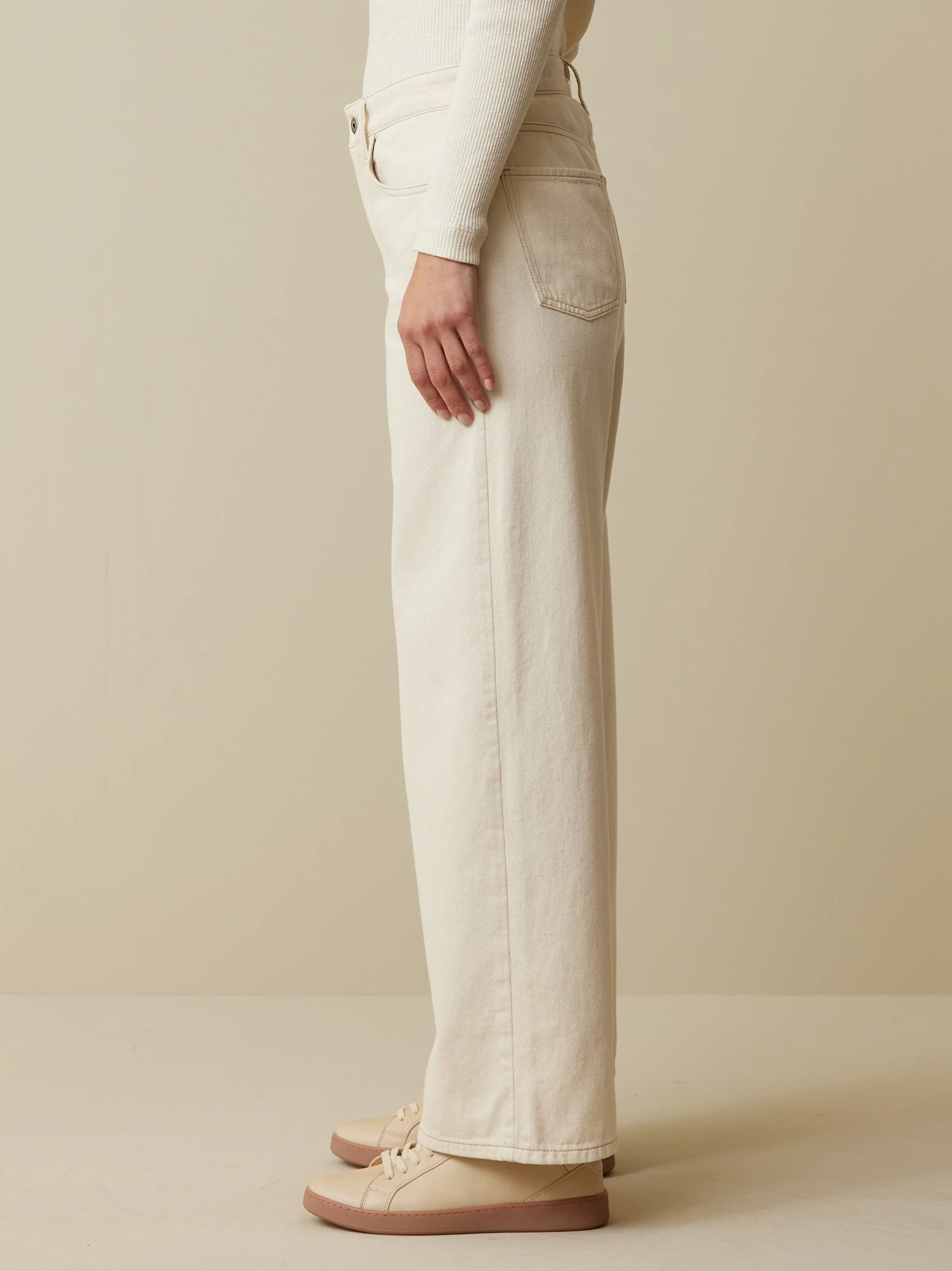 Hose Weites Bein, 100% Bio-Baumwolle, 13 Natur, 38, GOTS 5 Hose Weites Bein, 100% Bio-Baumwolle, 13 Natur, 38, GOTS – Bild 3