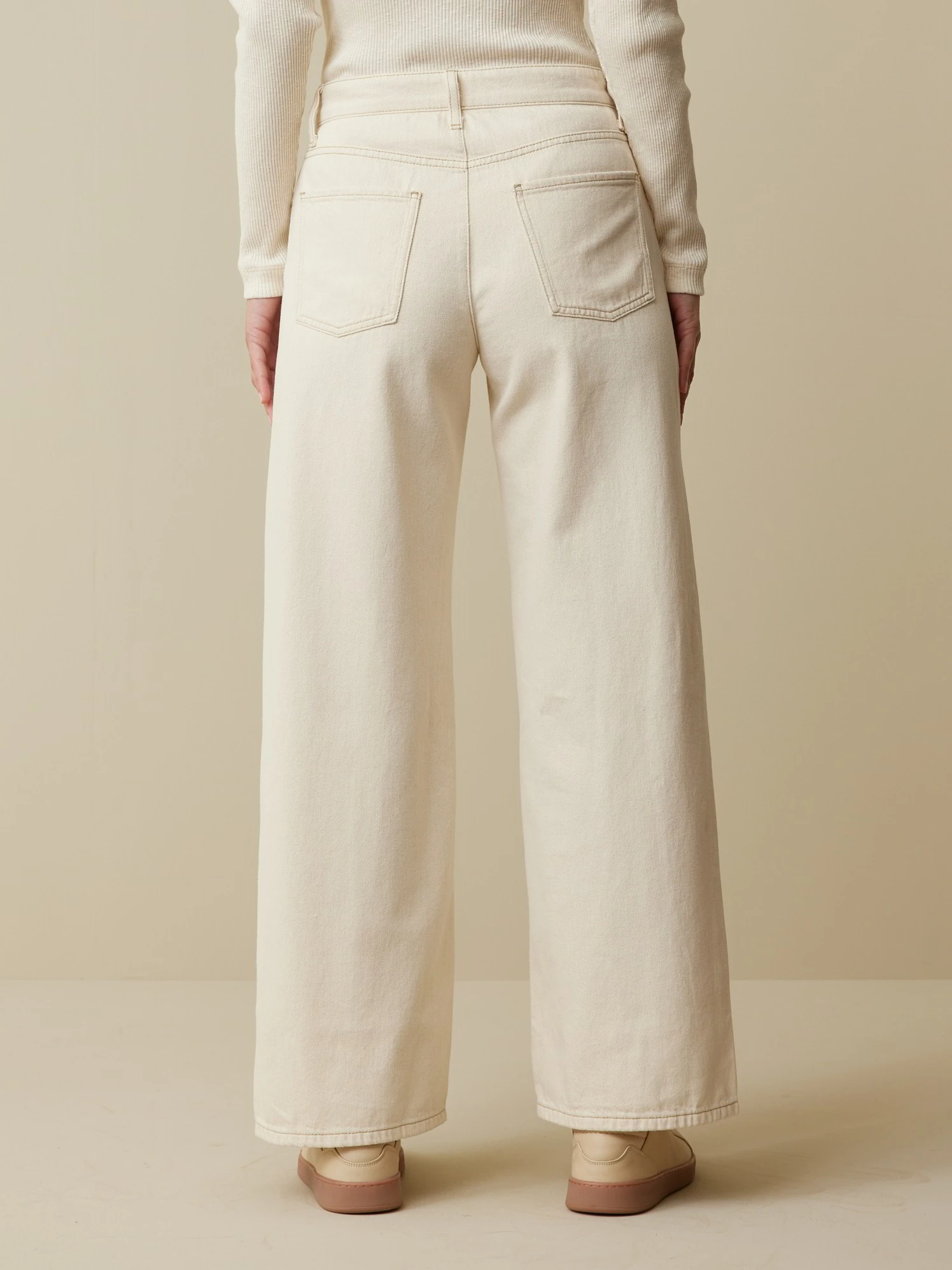 Hose Weites Bein, 100% Bio-Baumwolle, 13 Natur, 38, GOTS 6 Hose Weites Bein, 100% Bio-Baumwolle, 13 Natur, 38, GOTS – Bild 4