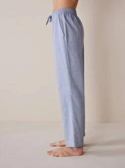 Lange Schlafhose Aus Bio-Baumwolle, 84 Rauchblau, S, GOTS -Grüne Erde 856160 pyjamahose rauchblau emo 03