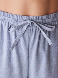 Lange Schlafhose Aus Bio-Baumwolle, 84 Rauchblau, S, GOTS -Grüne Erde 856160 pyjamahose rauchblau emo 05