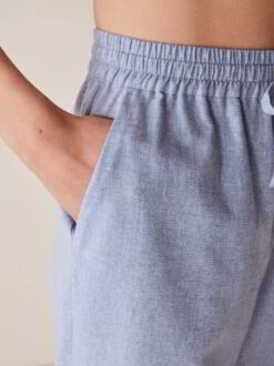 Lange Schlafhose Aus Bio-Baumwolle, 84 Rauchblau, S, GOTS -Grüne Erde 856160 pyjamahose rauchblau emo 06