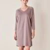 Kleid Langarm, 100 % Bio Baumwolle, 25 Deep Mauve, S, GOTS -Grüne Erde 856378 kleid deep mauve frei 01